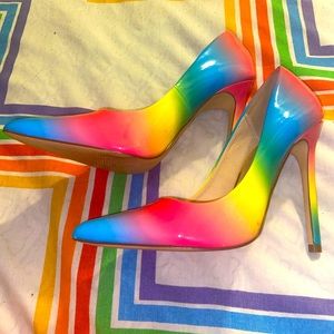 Multi colored shoes very beautiful